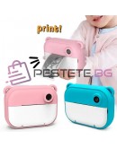 Детски фотоапарат с принтер и селфи камера